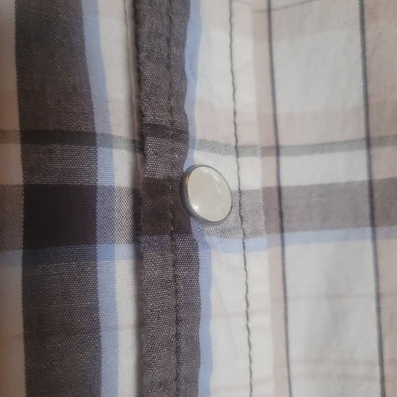 GPH Supply Company Men's Western Plaid Pearl Snap Rolltab Sleeve Shirt Size M - Picture 4 of 9
